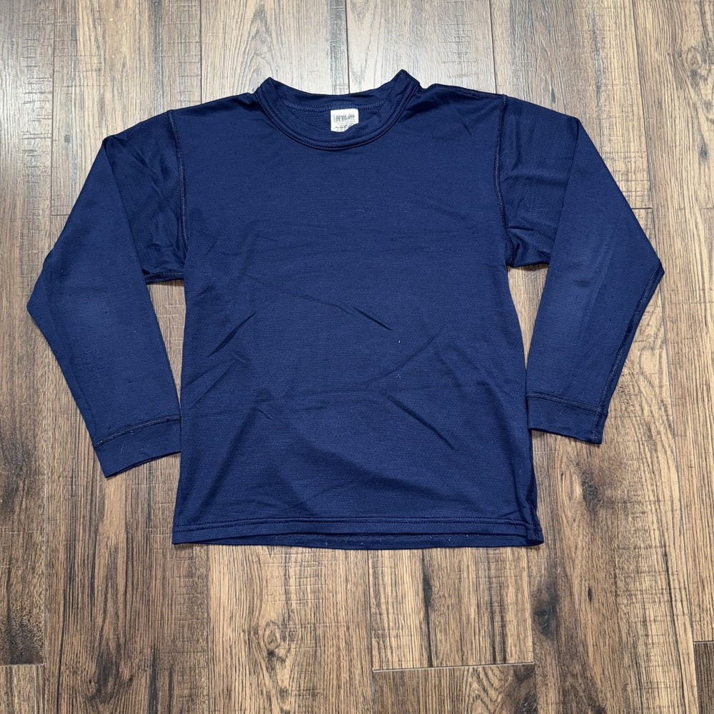 Patagonia Capilene Long Sleeve Shirt Made in USA Navy Blue Youth Size 8 Vintage
